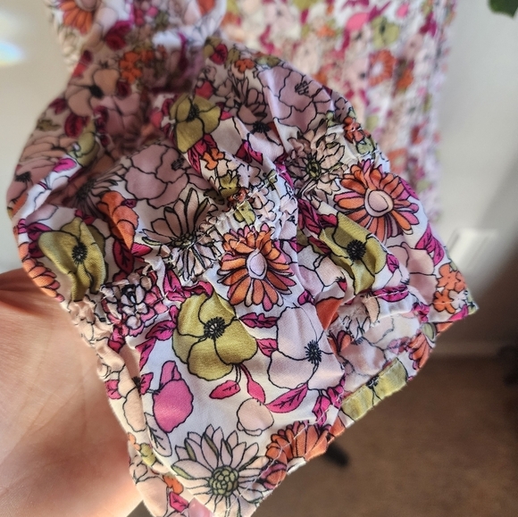 Jane and Delancey Pink Floral Ruffle Babydoll Blouse Size Small - Picture 7 of 8